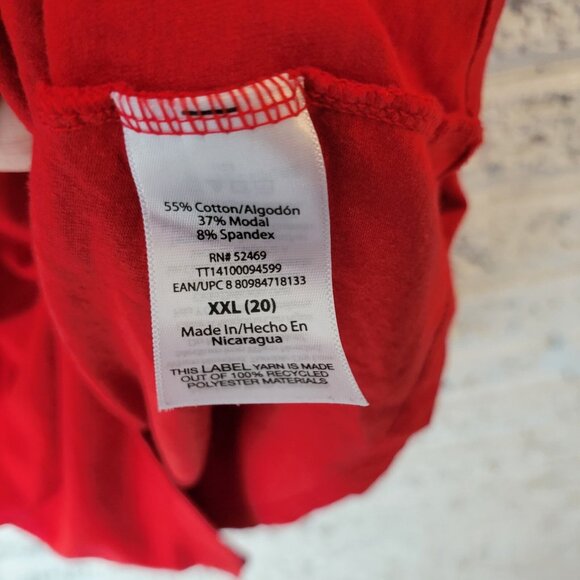 Time Tru Womens Top XXL 20 Plus Camisole Adjustable Spaghetti RED33E - Picture 7 of 7